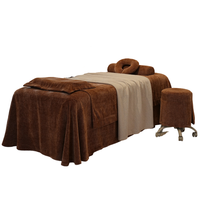Ensemble de literie en polyester de qualité supérieure, 4 pièces, matériau plus épais et doux, pour spa et salon