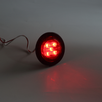 Offre Spéciale 12V 24V rond LED dégagement contour camion remorque lumière 5 pièces LED feux de position latéraux camion feux latéraux