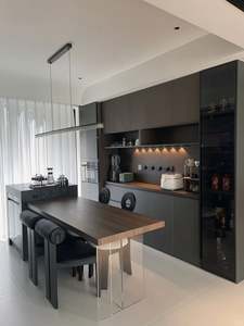 Ensemble de salle à manger élégant et haut de gamme personnalisé, armoires à fils de rangement invisibles, espace de rangement maximal, meubles de maison - Product Image 5