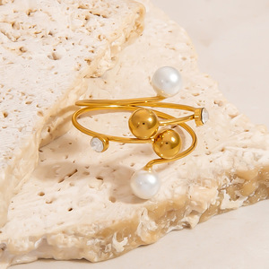 แหวนแฟชั่น สแตนเลสสตีล ชุบทอง 18k ประดับด้วยหินธรรมชาติ ปรับขนาดได้ สวมใส่ได้ทุกวัน เครื่องประดับสำหรับทุกเพศ - Product Image 3