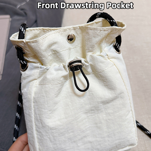 Sac bandoulière unisexe léger et multifonctionnel, pochette pour usage quotidien, porte-téléphone, mini sac à cordon - Product Image 1