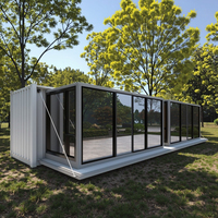 Maison préfabriquée extensible, cabine de vie portable, structure en acier, unité d'hébergement mobile, conteneur maritime de 40 pieds