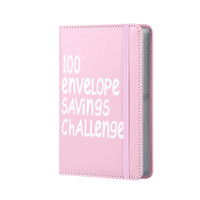 Carnet de budget A6 en cuir PU avec 100 enveloppes pour économies sur 100 jours, classeur de rangement avec 100 enveloppes réutilisables pour le suivi des économies