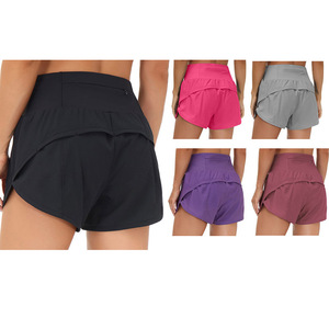 Shorts décontractés taille haute personnalisables pour femmes, en polyester confortable, noirs, avec logo personnalisé - Product Image 5