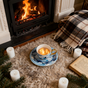 Luxus Custom Design Goldrand Porzellan Knochen China Tasse und Untertasse Set Luxus Nachmittags tee Erfahrung Yunshui - Product Image 3