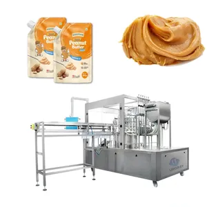 Hochwertige automatische flüssige Doypack Auslauf Honig Shea butter Mayonnaise Nuss Erdnuss butter Verpackungs maschine