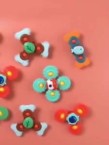 Anneau de dentition rotatif pour <span class=keywords><strong>bébé</strong></span>, plateau tournant de bain en silicone, ensemble de jouets d'exercice pour les dents, <span class=keywords><strong>jeu</strong></span> de succion classique rotatif - Product Image 5