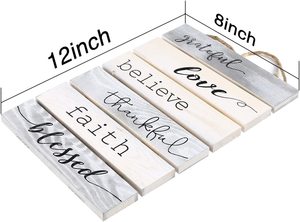 Legno massello antico stampa su <span class=keywords><strong>2</strong></span> lati ispiratore della famiglia cucina fattoria decorazione della parete arte logo - Product Image 6