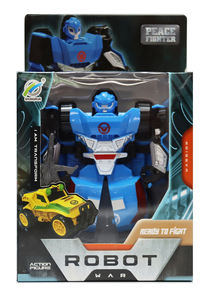 Super Market Cargo Plastic <span class=keywords><strong>Mini</strong></span> Size Easy Transform Assembly Robot de juguete Transform Car Robot Toys Transforme Toys for 3 Age + Kids - Product Image 4