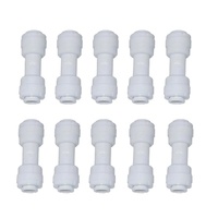 Raccord rapide droit à encliquetage de 1/4 po pour système d'eau RO, raccord rapide pour tube, raccord en plastique pour plomberie