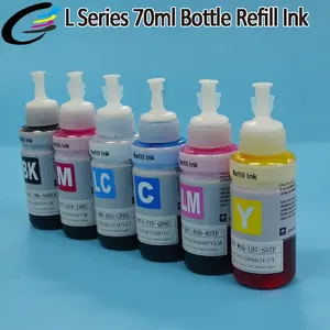 Premium Kompatibel Refill Dye Tinta Cetak Tinta Warna Botol Berbasis Air Isi Ulang Tinta Inkjet Massal untuk Epson Printer
