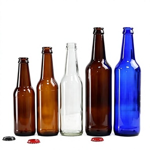 11 Onzas <span class=keywords><strong>Botella</strong></span> <span class=keywords><strong>de</strong></span> Cerveza <span class=keywords><strong>de</strong></span> <span class=keywords><strong>Vidrio</strong></span> Transparente <span class=keywords><strong>de</strong></span> Cuello Largo Estándar <span class=keywords><strong>de</strong></span> 330 ml, Color Ámbar Azulado, con Tapa Corona Desprendible - Product Image 2