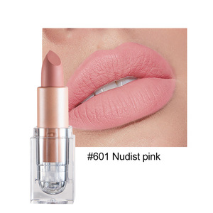 New Makeup 12 Color Waterproof Mineral Crystal Square Tube Nude Bean Paste Color <strong>Matte</strong> Cream <strong>Lipstick</strong> - Product Image 5