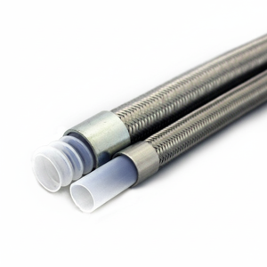 Manguera trenzada de PTFE SAE100 R14 Alambre de acero inoxidable de presión de alta temperatura 304 AN3 Enrollado duradero para dispositivos médicos - Product Image 1