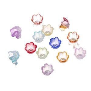 Acrylic Flower Beads 9x10mm Gradient Color For Jewelry Making DIY Craft <b>Material</b> Loose Beads Spring 2024 Yiwu Origin - Product Image 5