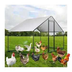 Modern Industrial Galvanized Poultry House Chicken Run Coop Rabbit Ducks Hen House Large Metal Cages For Hens
