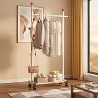 Estante de Almacenamiento de Ropa de Acero al Carbono Tipo Piso, Soporte para Sombreros y Ropa, Fácil de Instalar, Venta al por Mayor de Fábrica