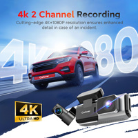 Caméra embarquée WIFI AI 4K avec caméras avant et arrière, enregistrement en boucle, capteur G, enregistreur vidéo, garantie 1 an, caméra embarquée pour voitures