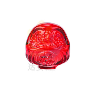 Adorno de cristal con cabeza de Bodhidharma, tallado en relieve, decoración del hogar, regalo para amigos - Product Image 5