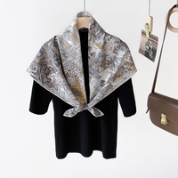 Groothandel 100% zijden vierkante sjaal voor dames, twill, handgerolde randen, vintage, lente, volwassen sjaal/omslagdoek