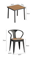 Ensemble de table et de chaises de salle à manger d'extérieur en bois plastique, moderne, imperméable, anti-corrosion, protection solaire, pour immeuble de bureaux