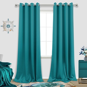 Cortinas Modernas Térmicas Isolantes Blackout 100% Poliéster Retardantes de Chamas para Quarto e Sala de Estar com Ilhós e Sanefas - Product Image 2