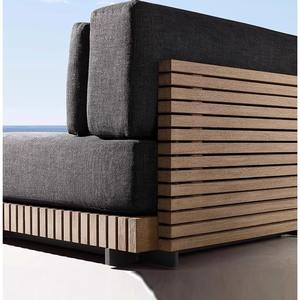 Ensemble de canapés de jardin en forme de L, structure en alliage d'aluminium, résistant à l'eau, mobilier d'extérieur pour villa et cour. - Product Image 2