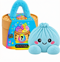 Nouveau jouet anti-stress en peluche WEINO - Mignon pain à presser avec panier vapeur (matériau PVS)