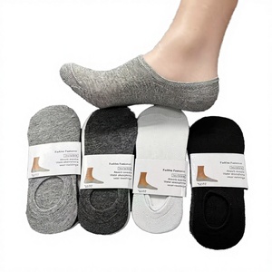 Men's Summer Thin <b>Breathable</b> Casual Invisible Solid Color Non-Slip <b>Socks</b> Sweat-Absorbent Spandex/Polyester Wholesale - Product Image 4
