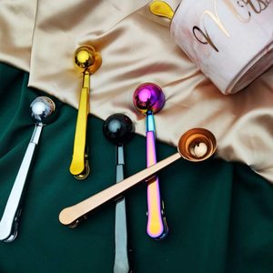 Cuchara Medidora de Café 2 en <span class=keywords><strong>1</strong></span> de Acero Inoxidable de <span class=keywords><strong>1</strong></span> Cucharadita con Clip Sellador de Bolsas para Café Molido Multiusos en la Cocina - Product Image 6