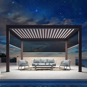 <span class=keywords><strong>Pergola</strong></span> <span class=keywords><strong>bioclimatique</strong></span> moderne 3 x 4 m, imperméable, en aluminium, pour jardin, directement de l'usine, kits de toiture pour <span class=keywords><strong>pergola</strong></span> extérieure - Product Image 6