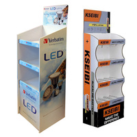 Étagères en carton détergentes promotionnelles imprimées sur mesure magasin de supermarché étagères de présentation de pochette supports pour lessive en poudre