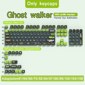 Ghost Walker Bốn Mặt Tỏa Sáng Qua Pha Lê Keycap MSA Profile 139Keys Keycap Cá Tính Cho Bàn Phím Cơ Game Thủ - Product Image 6