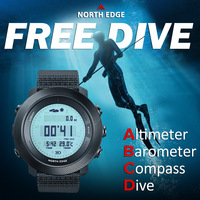 Montre de sport numérique pour homme APACHE-D, affichage numérique, diamètre 50 mm, montre de plongée avec bracelet en nylon, charge électronique