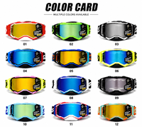 Lunettes de course tout-terrain avec verres réfléchissants, monture flexible en PC, taille unique, utilisables en quatre saisons pour moto, MX, sports tout-terrain