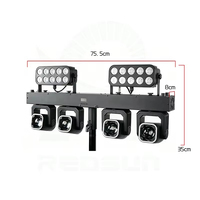 Nueva Barra de Luces LED RGBW 4 en 1 de 4x40W, Efecto de Luz de Escenario, Beam, Strobe, Cabezal Móvil Giratorio Independiente, para Escenario, DJ, Fiesta