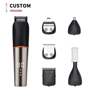 Mens Grooming Kit 6 In 1 Wholesale Replaceable Blade Cordless Electric Nose Hair Trimmers Clippers Set