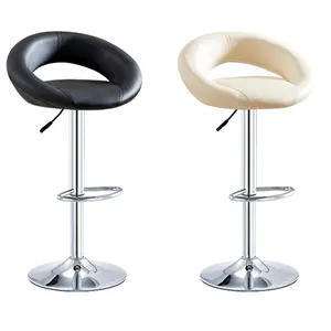 Fauteuils modernes fabriqués en Chine, tabouret de <span class=keywords><strong>bar</strong></span> de haute qualité en cuir noir avec repose-pieds, chaise de <span class=keywords><strong>bar</strong></span> - Product Image 1