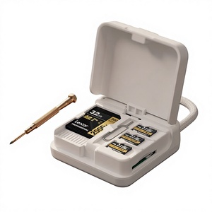 Boîtier <span class=keywords><strong>de</strong></span> <span class=keywords><strong>carte</strong></span> externe Type-C 2-en-1 avec <span class=keywords><strong>lecteur</strong></span> <span class=keywords><strong>flash</strong></span>, <span class=keywords><strong>lecteur</strong></span> <span class=keywords><strong>de</strong></span> <span class=keywords><strong>carte</strong></span> haute vitesse pour ordinateur et téléphone, compatible SD40 MicroSD TF, boîte <span class=keywords><strong>de</strong></span> rangement pour cartes - Product Image 1