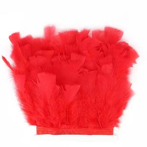 Frange de <span class=keywords><strong>plumes</strong></span> de dinde plates, motif teinté, 13-18 cm, avec rubans en satin - Product Image 3