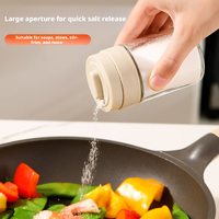 Bouteille à épices multifonctionnelle en verre rotative à portion contrôlée, distributeur d'assaisonnements à une main pour la cuisine (vente en gros)