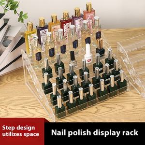 Boîte de <span class=keywords><strong>rangement</strong></span> de bureau moderne et écologique en acrylique à 5 couches Présentoir pour cosmétiques avec montage facile Support de <span class=keywords><strong>rangement</strong></span> de type échelle - Product Image 2