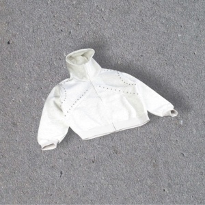 Sweat-shirts à capuche pour hommes, style streetwear, sur mesure, coupe ample, épaules tombantes, cloutés de strass, poids lourd - Product Image 1