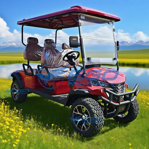 Voiturette de golf électrique tout-terrain haut de gamme à 4 places avec pare-soleil et batterie de stockage pour le tourisme panoramique - Product Image 6