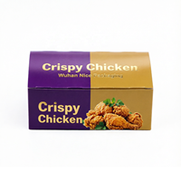 Boîte d'emballage personnalisée pour poulet frit rôti à emporter, pour fast-food, popcorn, ailes, nuggets, avec logo personnalisé