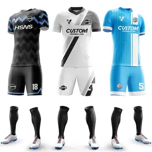 Conjunto de camisetas de fútbol por sublimación para hombre, ropa deportiva personalizada para practicar fútbol, uniforme de equipo de fútbol