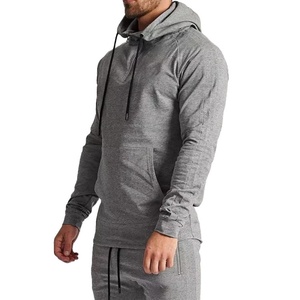 High Quality Hotsales 100% Cotton Autumn Mens Gym Sleeve Fleece Hoodie Blank Custom Regular Fit Hoodie for Men - Product Image 1