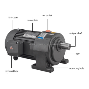 <span class=keywords><strong>Motorreductor</strong></span> de <span class=keywords><strong>Velocidad</strong></span> <span class=keywords><strong>Variable</strong></span> de 400W, Relación 5-120, 1400 RPM, 220V, Motor Eléctrico de Bajo Ruido para Equipos de Automatización - Product Image 2