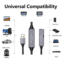 Kabel Ekstensi USB 3.0 Aktif Grosir Male to Female 15 Meter 30 Meter Kabel Data Transmisi Kecepatan Tinggi