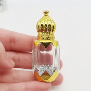 בולט יוקרה טפטפת בקבוק קצר טפטפת בקבוק 6ml זהב אוקטגון רול על אתרים עטר העוד שמן זכוכית בקבוק